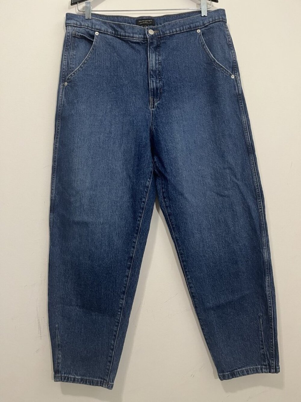 Banana Republic High Rise Barrel Jeans Women's 34/18 Tall Cropped Blue Denim